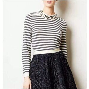 Anthropologie MOTH Caramella Pullover Sweater Striped